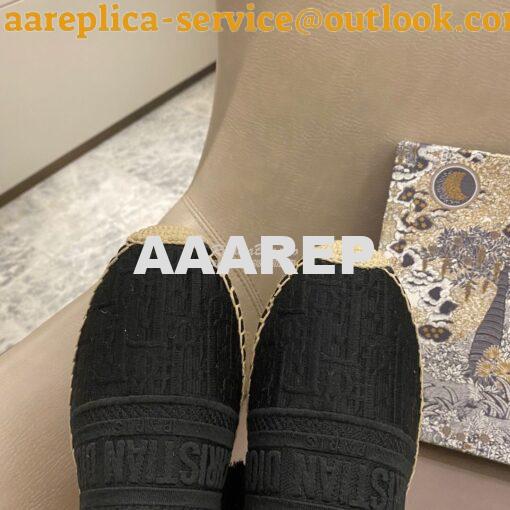 Replica Dior Granville Espadrille With Laces in Black Embroidered KDB5 3