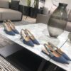 Replica Dior J'adior Slingback Grey Ecru Embroidered with Toile de Jou 10