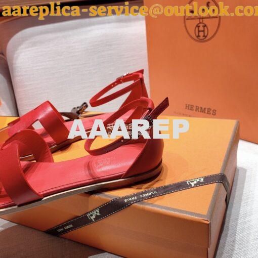 Replica Hermes Santorini Sandal in Calf Leather 13