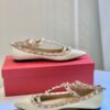 Replica Valentino Garavani Patent Rockstud Caged Ballet Flat Baby Blue 11