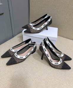 Replica Dior J'adior Pump KDP704 Black and Nude Plumetis