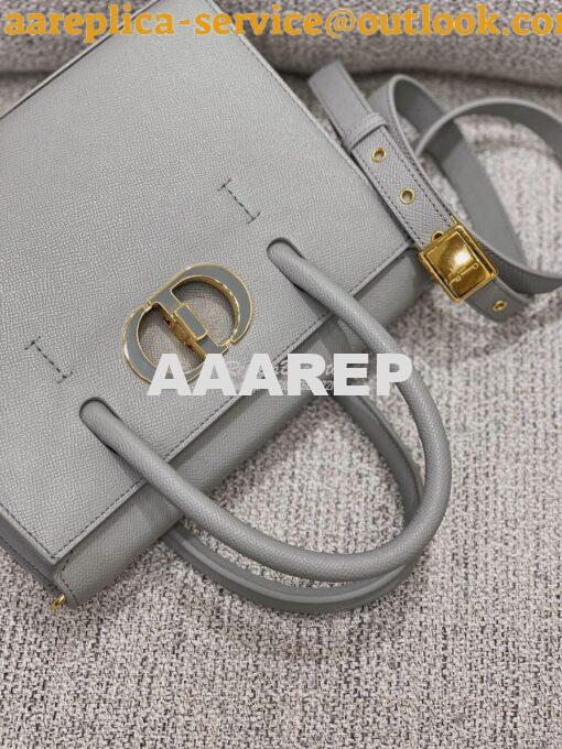 Replica Dior Medium St Honoré Tote Gray Grained Calfskin M9321U 7