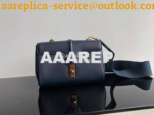 Replica Celine Teen Soft 16 Bag in Smooth Calfskin 196853 Navy Blue 5