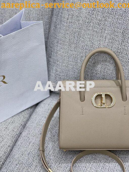 Replica Dior Medium St Honoré Tote Beige Grained Calfskin M9321U 4