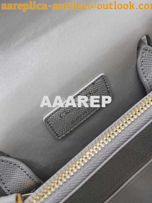 Replica Dior Medium St Honoré Tote Gray Grained Calfskin M9321U 11