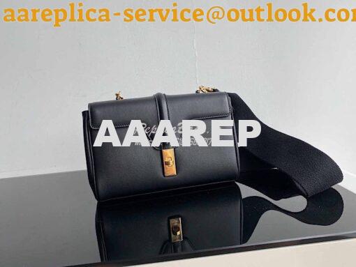 Replica Celine Teen Soft 16 Bag in Smooth Calfskin 196853 Black 4