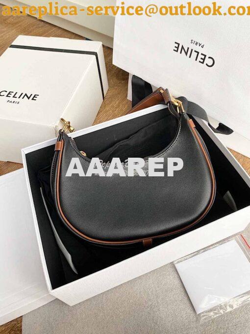 Replica Celine Medium Strap Ava Bag In Smooth Calfskin 196923 Black