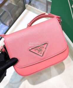 Replica Prada Saffiano Leather Shoulder Bag 1BD249 Pink