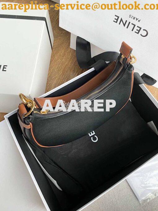 Replica Celine Medium Strap Ava Bag In Smooth Calfskin 196923 Black 2