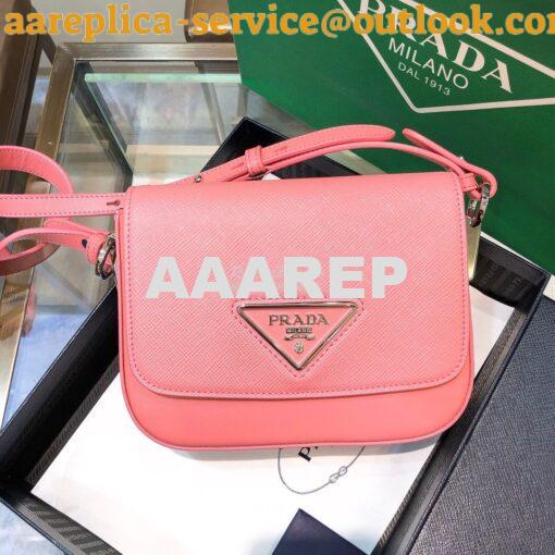 Replica Prada Saffiano Leather Shoulder Bag 1BD249 Pink 2