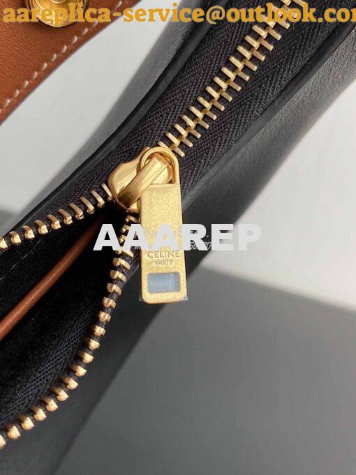 Replica Celine Medium Strap Ava Bag In Smooth Calfskin 196923 Black 7