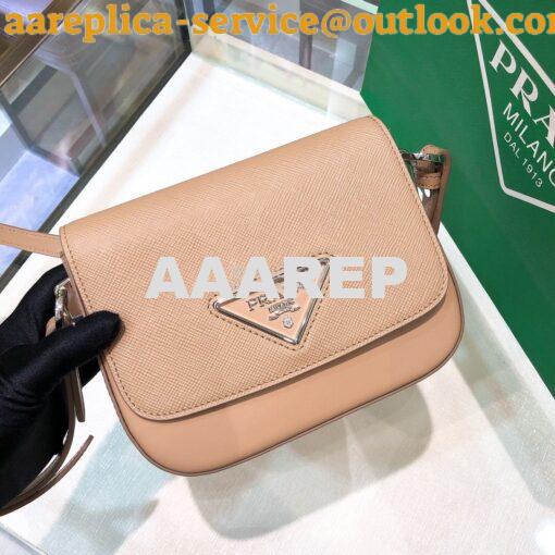 Replica Prada Saffiano Leather Shoulder Bag 1BD249 Nude