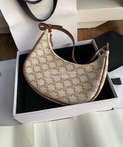 Replica Celine Ava Bag In Triomphe Canvas 193952 White 2