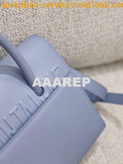 Replica Dior Medium St Honoré Tote Cloud Blue Grained Calfskin M9321U 12