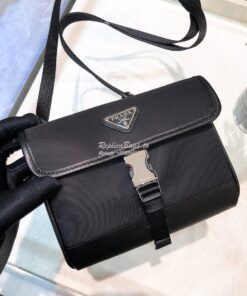 Replica Prada Nylon and Saffiano Leather Cellphone Case 2ZH108 Prada