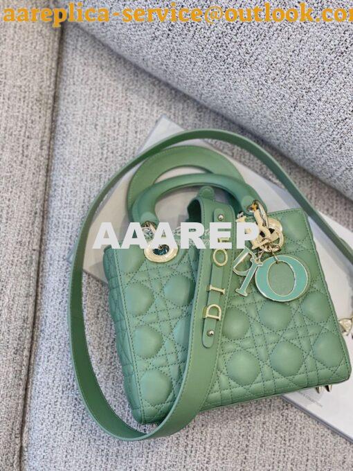 Replica Dior Lady Dior My ABCdior Lambskin Bag with Tonal Enamel Charm 3