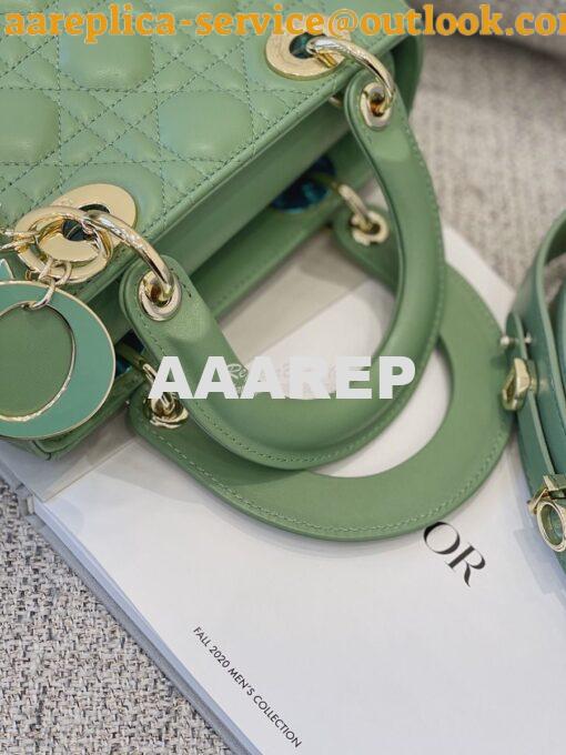 Replica Dior Lady Dior My ABCdior Lambskin Bag with Tonal Enamel Charm 7