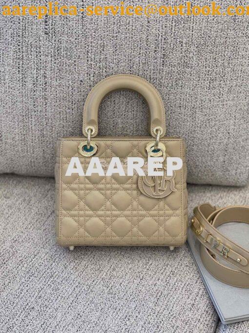 Replica Dior Lady Dior My ABCdior Lambskin Bag with Tonal Enamel Charm