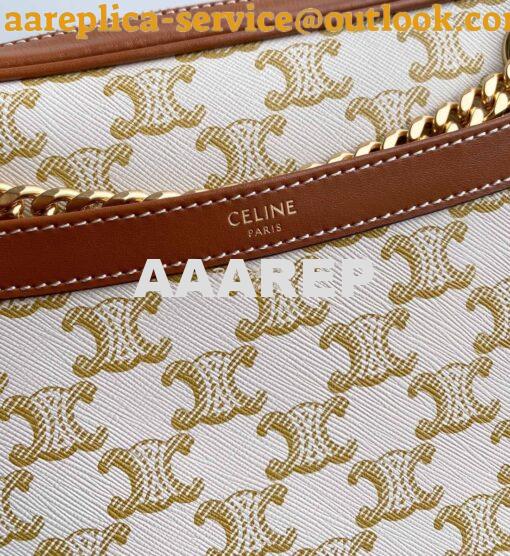 Replica Celine Patapans In Triomphe Canvas and Calfskin White 195452 12