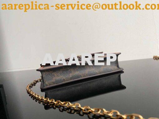 Replica Celine Maillon Triomphe Wallet On Chain in Triomphe Canvas And 11