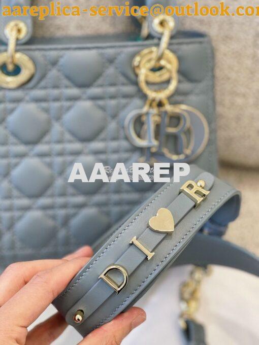 Replica Dior Lady Dior My ABCdior Lambskin Bag with Tonal Enamel Charm 7