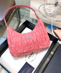 Replica Prada Nylon And Saffiano Leather Mini Bag 1NE204 Pink 2