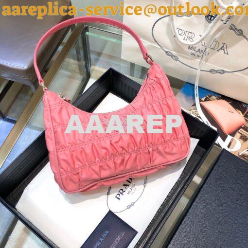 Replica Prada Nylon And Saffiano Leather Mini Bag 1NE204 Pink 2