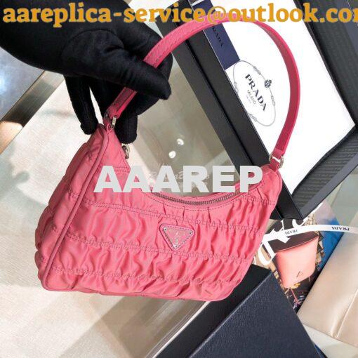 Replica Prada Nylon And Saffiano Leather Mini Bag 1NE204 Pink 3