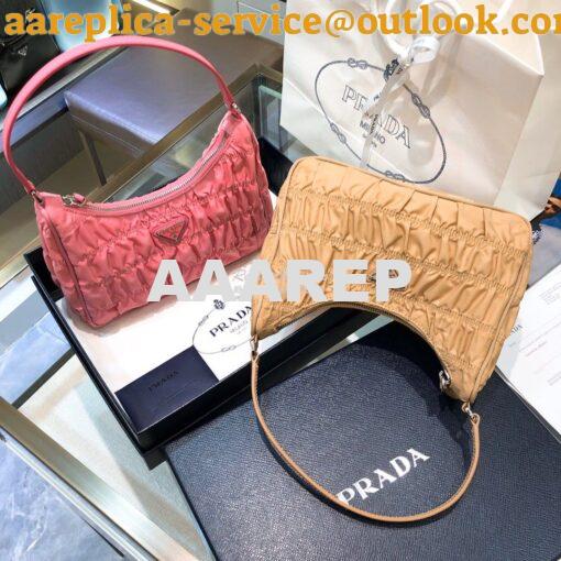 Replica Prada Nylon And Saffiano Leather Mini Bag 1NE204 Pink 4