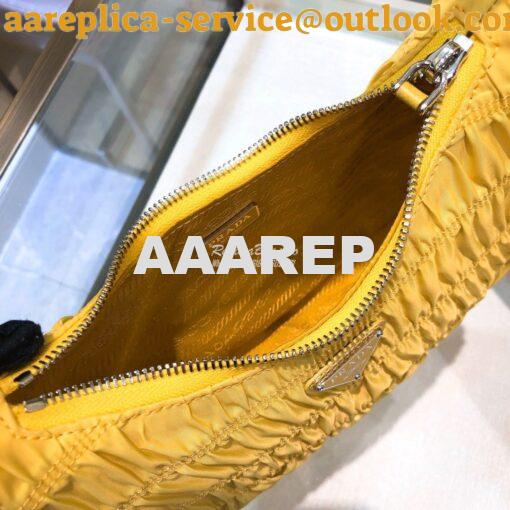 Replica Prada Nylon And Saffiano Leather Mini Bag 1NE204 Yellow 7