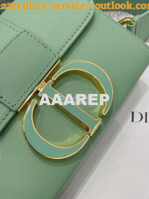 Replica Dior 30 Montaigne Box Bag with Tonal Enamel CD M9204U Mint Gre 4