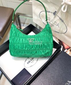 Replica Prada Nylon And Saffiano Leather Mini Bag 1NE204 Green 2