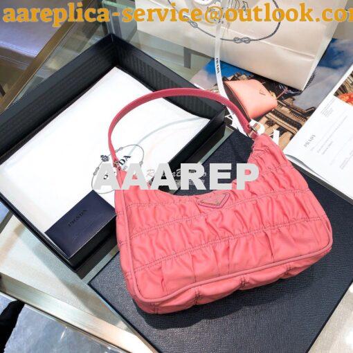 Replica Prada Nylon And Saffiano Leather Mini Bag 1NE204 Pink 6