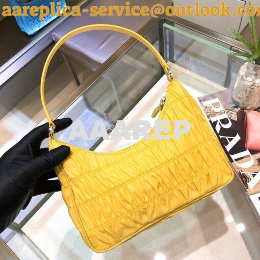 Replica Prada Nylon And Saffiano Leather Mini Bag 1NE204 Yellow 9