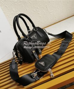 Replica Prada Re-Edition 2005 Nylon Bag 1BB846 Black 2