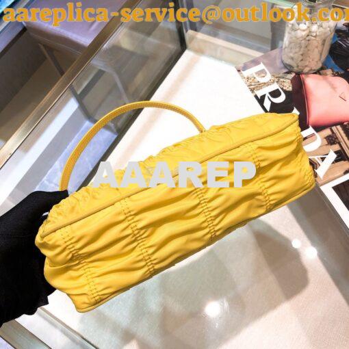 Replica Prada Nylon And Saffiano Leather Mini Bag 1NE204 Yellow 10