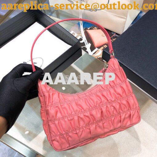 Replica Prada Nylon And Saffiano Leather Mini Bag 1NE204 Pink 8