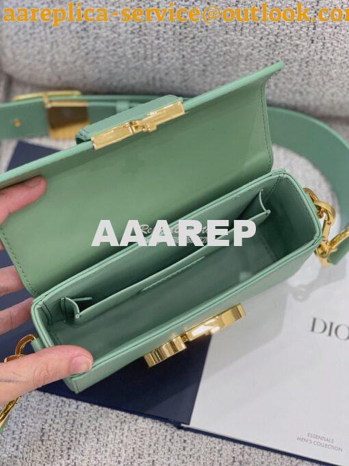 Replica Dior 30 Montaigne Box Bag with Tonal Enamel CD M9204U Mint Gre 9