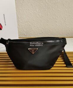 Replica Prada Nylon And Saffiano Leather Belt Bag 2VL033 2