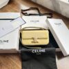 Replica Celine Triomphe Shoulder Bag In Shiny Calfskin 194143 Black 11