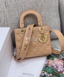 Replica Dior My ABCdior Lady Dior Bag in Patent Calfskin M0538 Beige