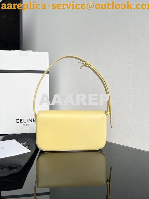 Replica Celine Triomphe Shoulder Bag In Shiny Calfskin 194143 Yellow 13