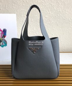 Replica Prada Leather Handbag 1BG335 Dark Grey