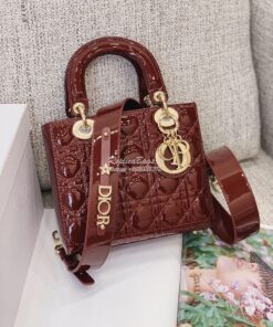 Replica Dior My ABCdior Lady Dior Bag in Patent Calfskin M0538 Claret