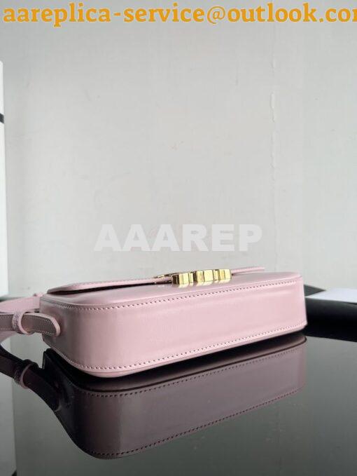 Replica Celine Triomphe Shoulder Bag In Shiny Calfskin 194143 Rose Qua 14