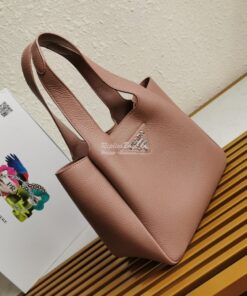 Replica Prada Leather Handbag 1BG335 Dust Pink 2