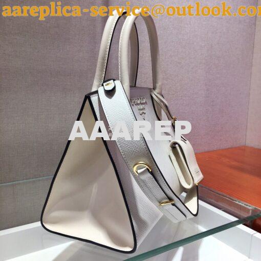 Replica Prada Monochrome Saffiano leather bag 1ba156 White 3