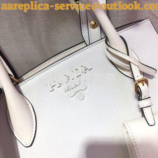 Replica Prada Monochrome Saffiano leather bag 1ba156 White 4