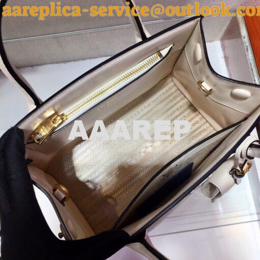 Replica Prada Monochrome Saffiano leather bag 1ba156 White 6