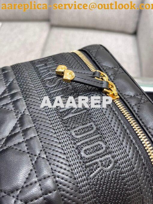 Replica Dior Small Diortravel Vanity Case in Black Lambskin S5488 5